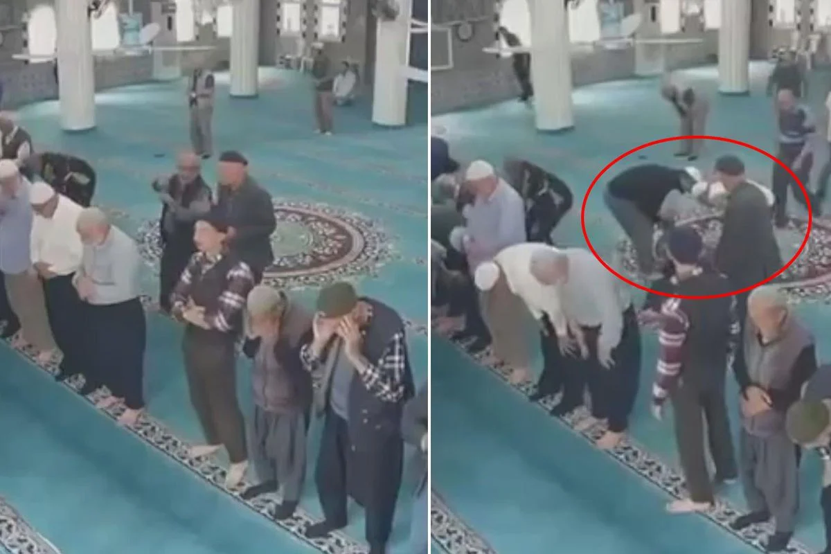Camide namaz kıldığı sırada kalp krizi geçiren yaşlı adam, imamın kalp masajıyla hayata döndü
