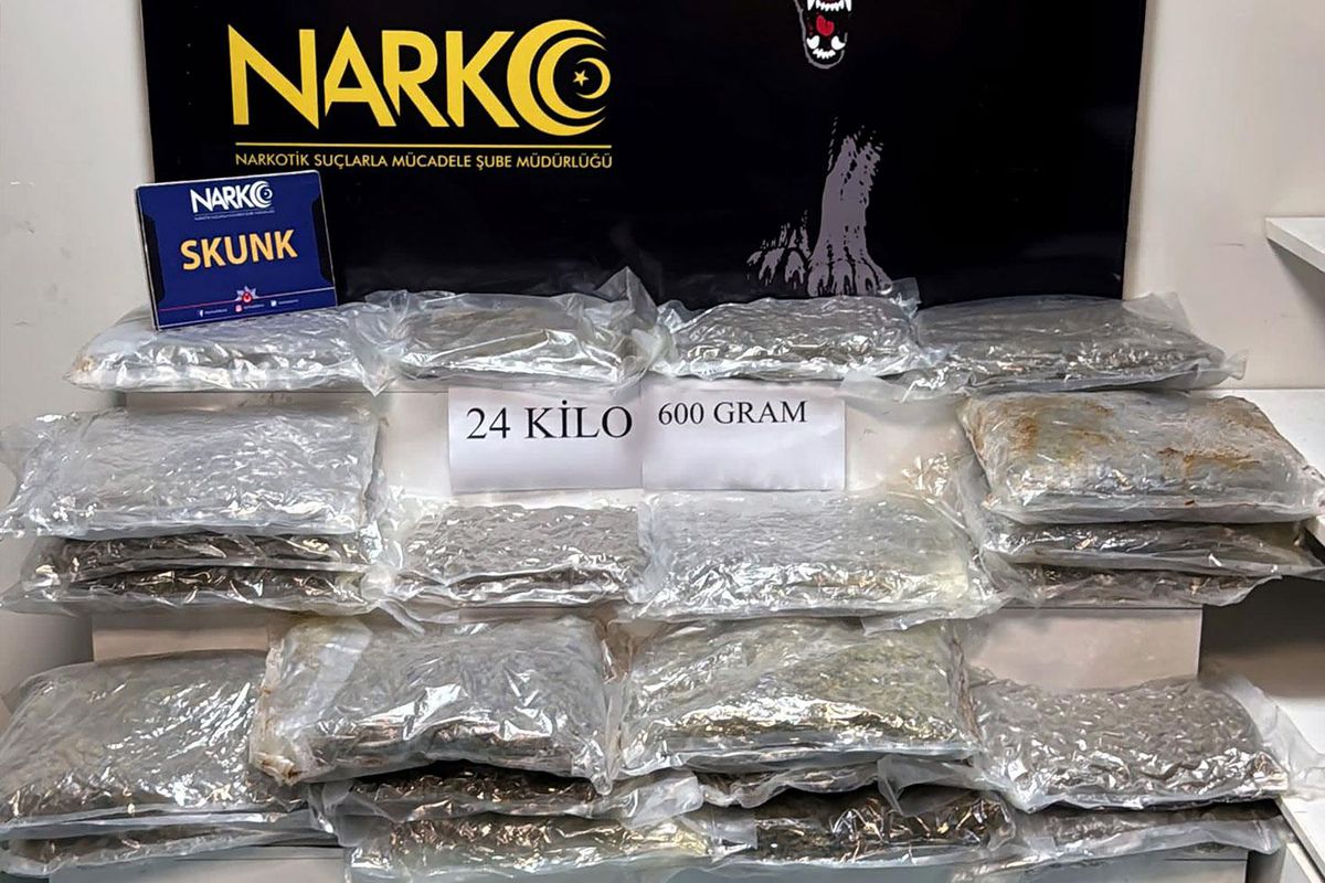 Tırda 24 kilo skunk ele geçirildi: Sürücüden