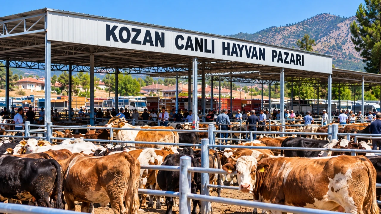 Kozan canlı hayvan pazarı şap hastalığı nedeniyle kapatıldı
