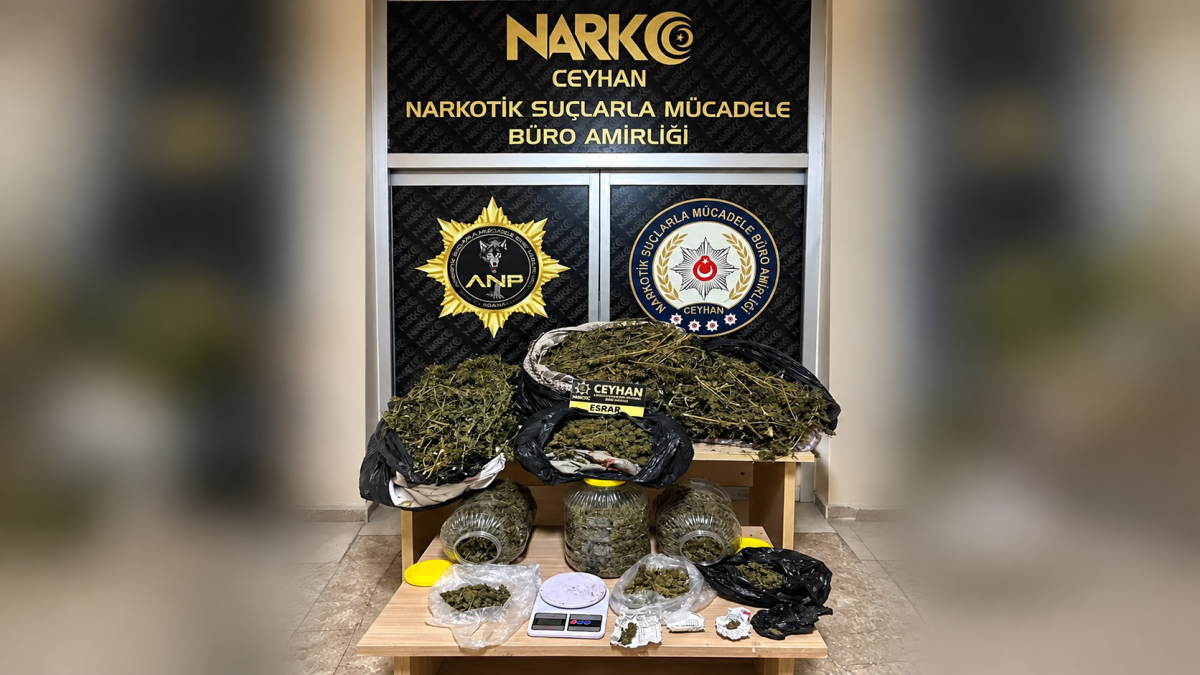 Ceyhan’da uyuşturucu operasyonu: 8 kilo 562 gram esrar ele geçirildi
